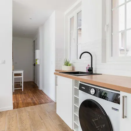 2 Pieces Fonctionnel Metro Jaures - 19 - 4p - Flat-guest Apartment *